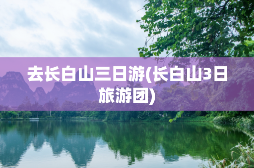 去长白山三日游(长白山3日旅游团)