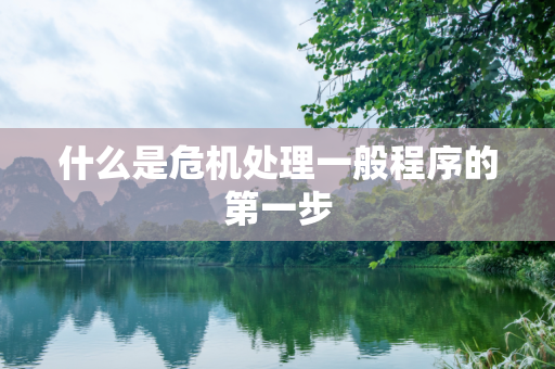 什么是危机处理一般程序的第一步