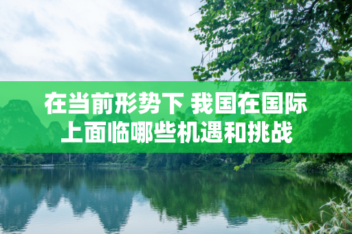 在当前形势下 我国在国际上面临哪些机遇和挑战