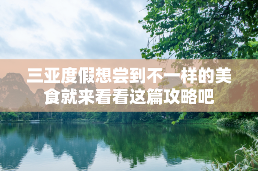 三亚度假想尝到不一样的美食就来看看这篇攻略吧