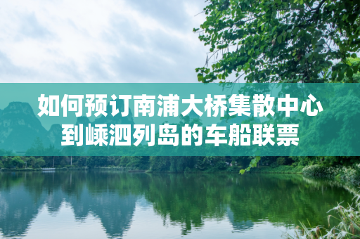 如何预订南浦大桥集散中心到嵊泗列岛的车船联票