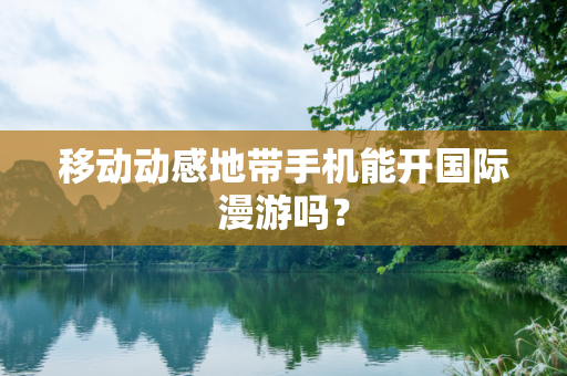 移动动感地带手机能开国际漫游吗？