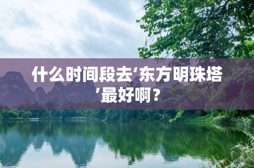 什么时间段去‘东方明珠塔’最好啊？