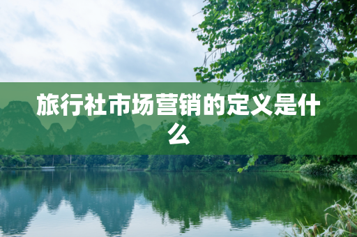 旅行社市场营销的定义是什么