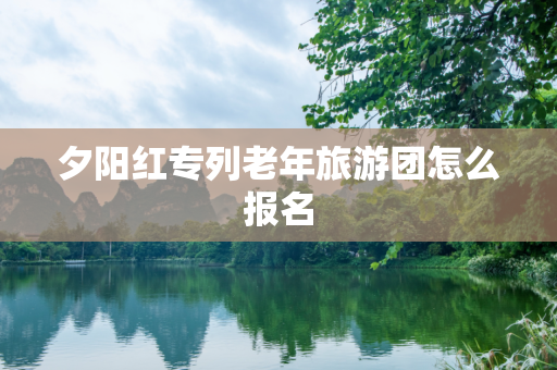 夕阳红专列老年旅游团怎么报名