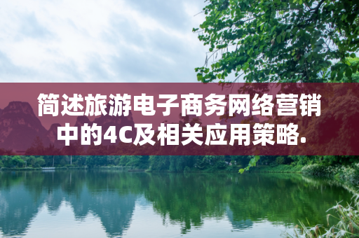 简述旅游电子商务网络营销中的4C及相关应用策略.