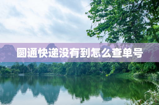 圆通快递没有到怎么查单号