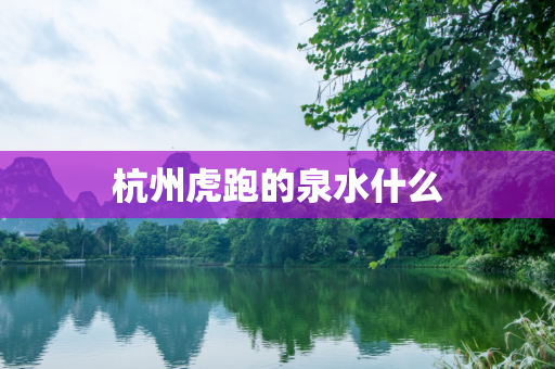 杭州虎跑的泉水什么