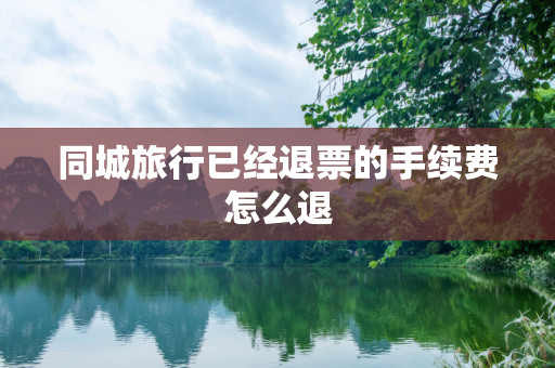 同城旅行已经退票的手续费怎么退