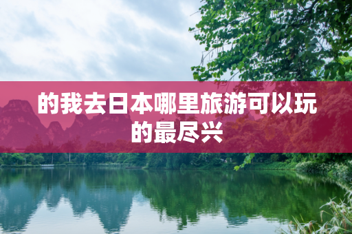 的我去日本哪里旅游可以玩的最尽兴